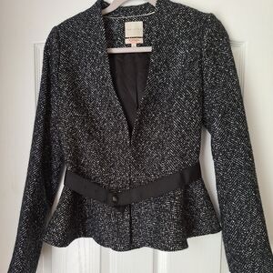 The Limited Black and White Textured Blazer